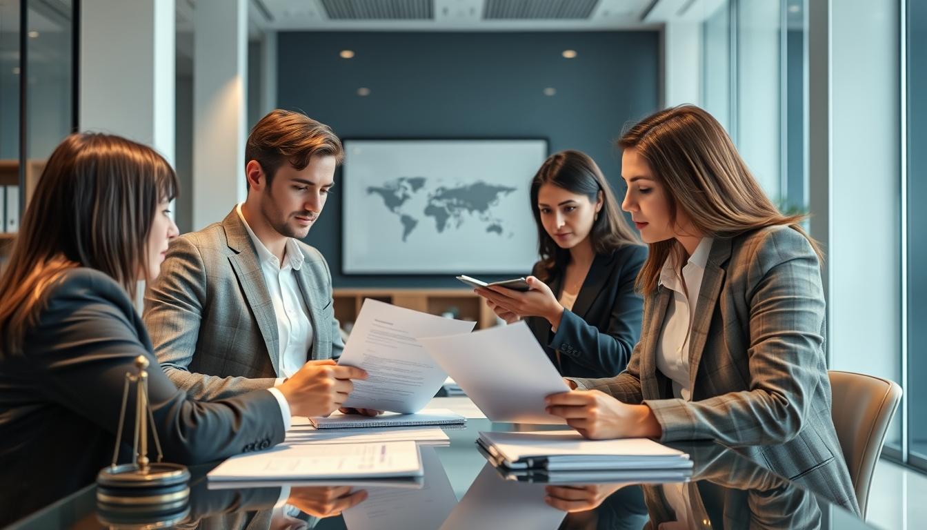 Family Reviewing Legal Documents